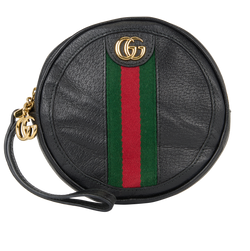 Round Ophidia Wristlet, Leather, Black, 2091, DB, 2*